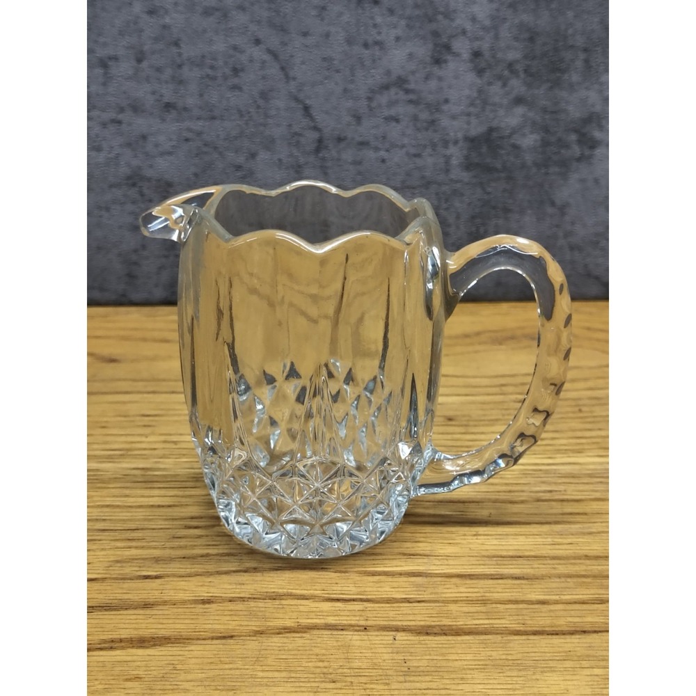 Vintage Zajecar Crystal Glass Mini Pitcher Creamer Yugoslavia Made‎ 4"